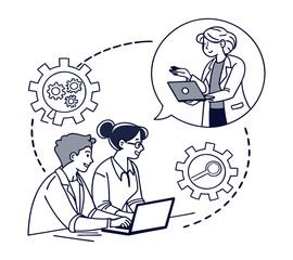 Group business team meeting and working collaboration in office workplace con concept