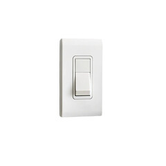 two light switch trun off two and one trunon on white wall