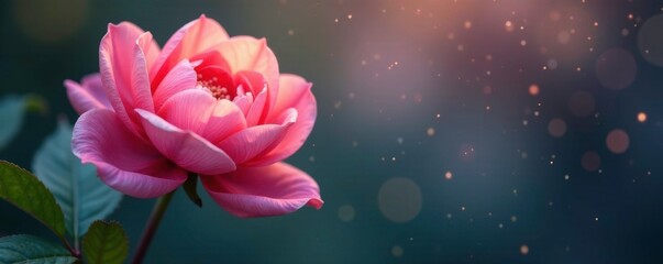 Softly glowing flower with intricate petal details, blossoms, delicate, soft