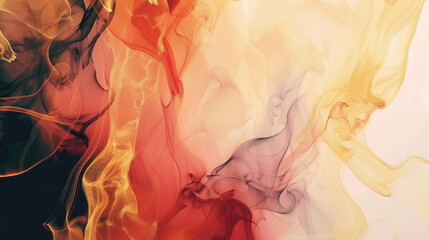 Fototapeta premium Black brown red burnt orange amber yellow gold white abstract background Color gradient ombre blend blur flow fluid