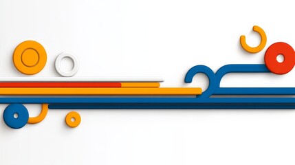 Obraz premium Abstract Colorful Graphic: A vibrant display of abstract geometric shapes and lines, creating a dynamic and eye-catching design, evokes a sense of creativity and modern artistry.