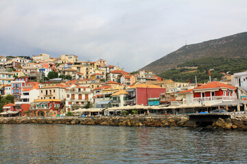 Fototapeta premium beautiful small fashionable resort of Parga in the Ionian Sea in the region of Epirus