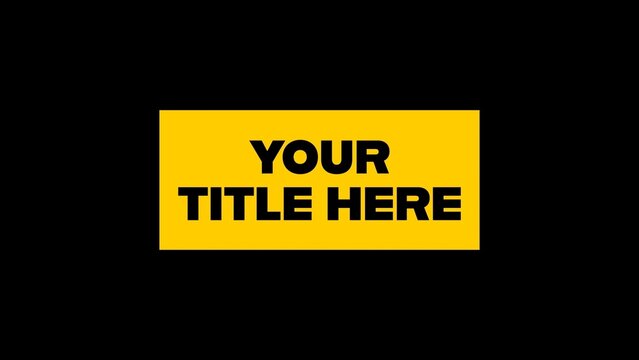 Modern Simple Boxed Clean Text & Title Intro