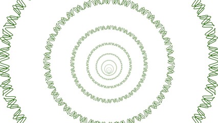 tunnel digital looping forward movement in an Infinite orange color 4k illustration. White background modern tunnel with round arches 4k illustration.