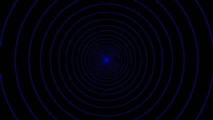 Digital tunnel looping forward movement in an Infinite royal blue color 4k illustration. White background modern tunnel with round arches 4k illustration.