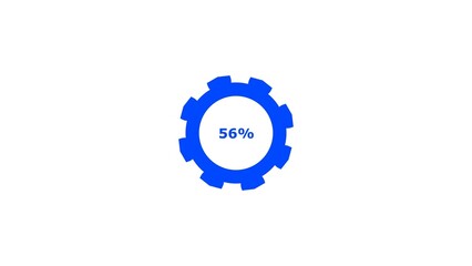 100 percent number circle loading icon modern design purple color 4k illustration. Abstract beautiful circle loading bar on white background 4k illustration.