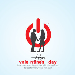 Happy Valentine's Day, Valentine creative ad, 3d illustration