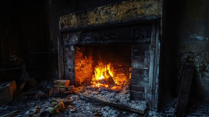 A Fireplace with Flames