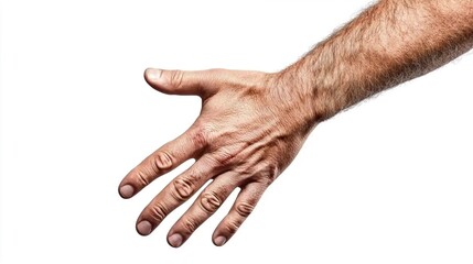 Isolated Hand Gesture on White Background