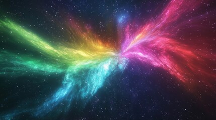 Obraz premium Rainbow Nebula: A Celestial Tapestry of Colors