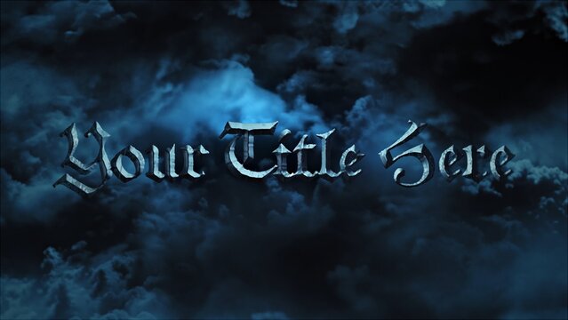 Magical Flying Through Clouds Text Title