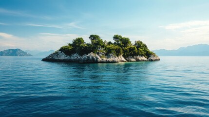Obraz premium Secluded Island Paradise: A Serene Mediterranean Escape
