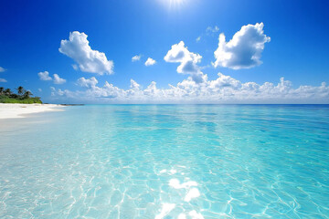 Fototapeta premium Luxury bungalow on beautiful sea. generative AI