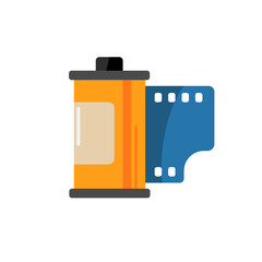 roll of photographic film - vector icon