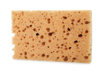 One soft sponge isolated on white. Cleaning supply
