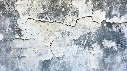Obraz premium Distressed concrete wall texture with cracks and stains in industrial minimalist style