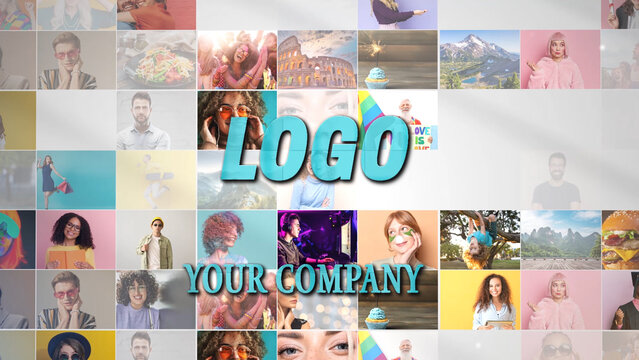 Video Wall Logo Reveal