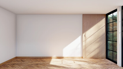 empty interior room shadow wall space background mock up architecture sunlight.