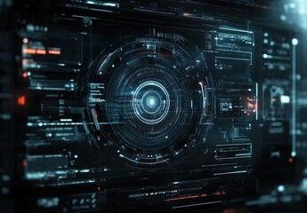 Technology screen with abstract high speed technology