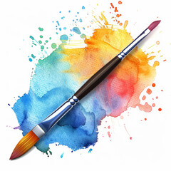 Fototapeta premium Creative painting techniques art studio digital artwork bright colors close-up art exploration