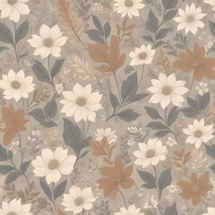 Obraz premium A pattern featuring various floral elements