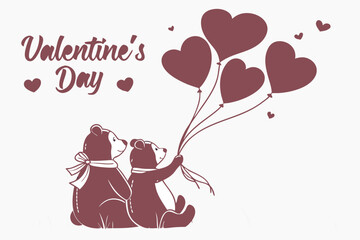 teddy bear with heart shapes