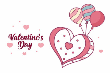 valentine greeting card with hearts