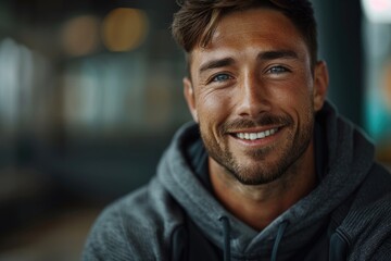 Obraz premium Sport Trainer. Portrait of happy young coach