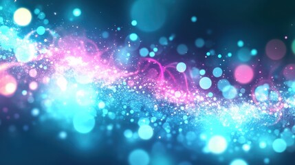 Fototapeta premium A Luminous Background with Bright Cyan and Elect