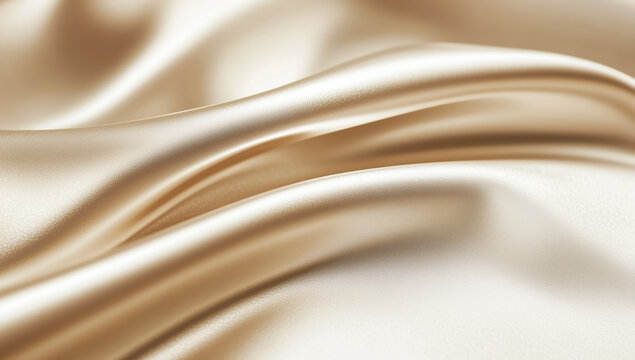 Seda premium en tono beige con pliegues naturales y un acabado liso y luminoso para conceptos elegantes fondo