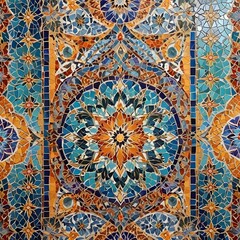 Obraz premium Bohemian Moroccan Mosaic Intricate colorful