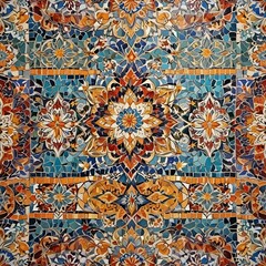 Fototapeta premium Bohemian Moroccan Mosaic Intricate colorful