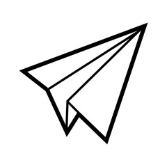 Paper plane doodle illustration