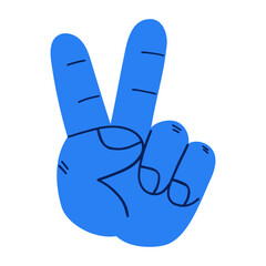 Peace hand sign illustration