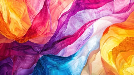 A colorful piece of art with a lot of different colors and shapes