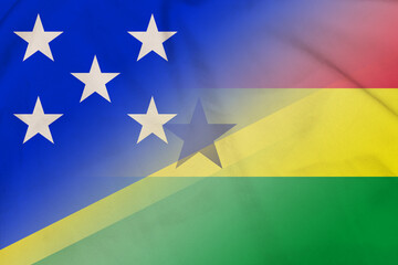 Solomon Islands and Ghana political flag international negotiation GHA SLB