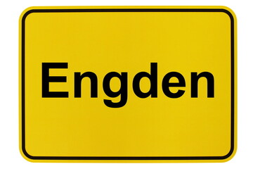 Illustration eines Ortsschildes der Gemeinde Engden in Niedersachsen