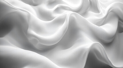 Fototapeta premium Wave-like Lines Create a Seamless Banner With Flowing Textures and Soft Shadows in a Minimalist Design