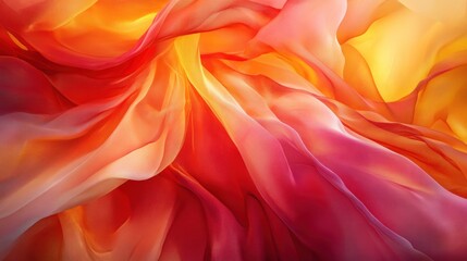 Obraz premium Abstract Draped Fabric in Warm Hues