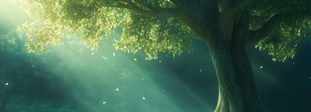 forest light, AI generated