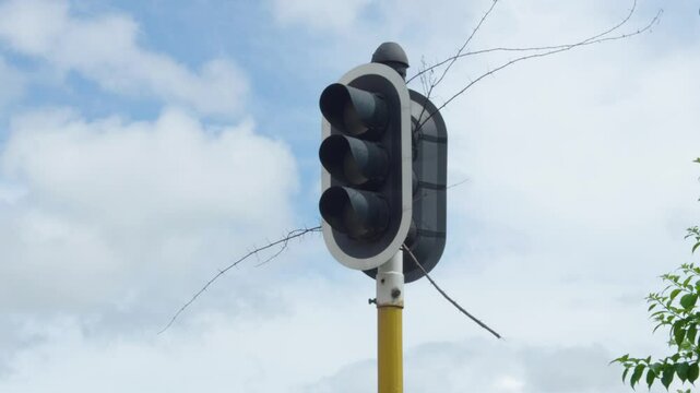 A dead traffic light in Bulawayo, Zimbabwe