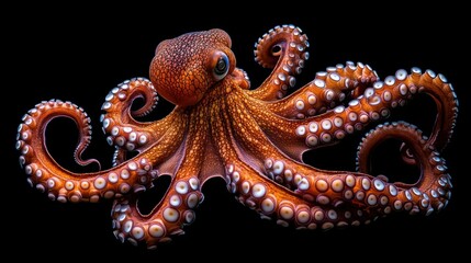 Obraz premium Octopus with vivid tentacles in water