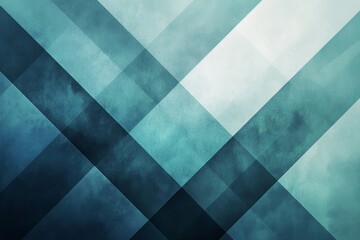 Abstract geometric design with teal and white intersecting lines on a textured background
