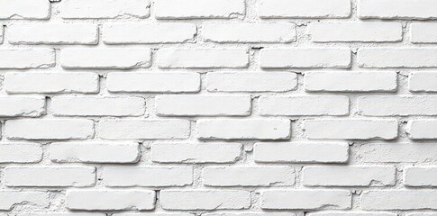 Obraz premium Uneven, aged white brick wall with subtle shadows , image, rustic