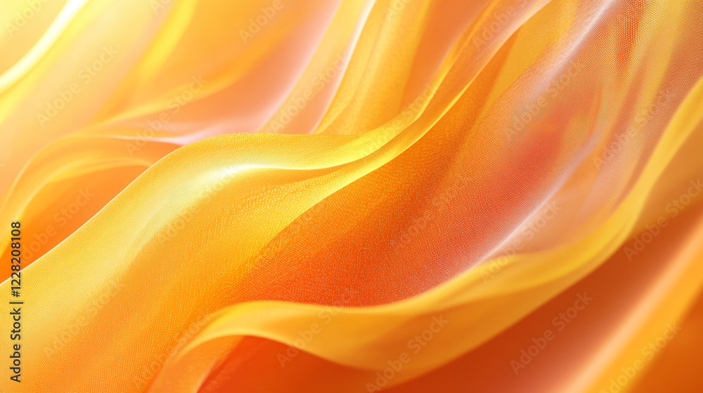 Fototapete A 3D rendering of flowing curve lines, creating a dynamic and smooth background with a sense of movement and depth.