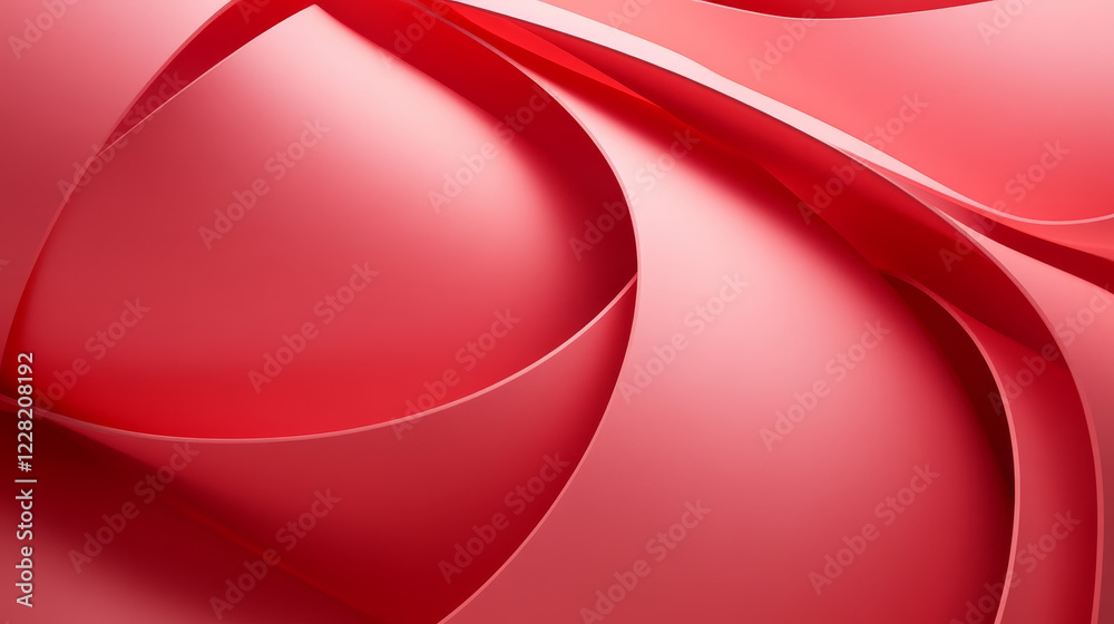 Fototapete A 3D rendering of flowing curve lines, creating a dynamic and smooth background with a sense of movement and depth.