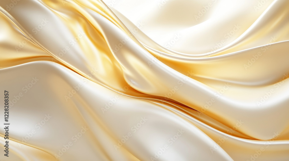 Fototapete A 3D rendering of flowing curve lines, creating a dynamic and smooth background with a sense of movement and depth.