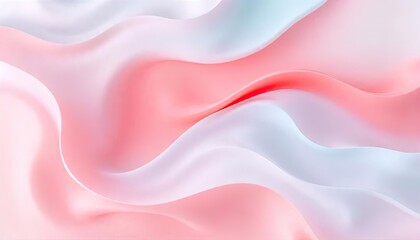 Obraz premium Abstract Pink and White Wavy Fabric Design