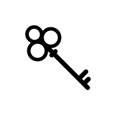 old door key - vector icon
