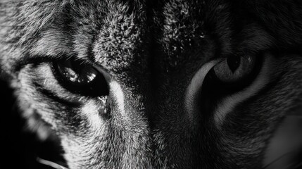 A Close Up Of A Cats Intense Eyes And Fur